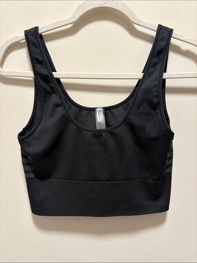 Outdoor Voices Seamless Black Scoop Sports Bralette Large